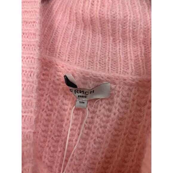 FRNCH Mock Neck LIGHT PINK ribbed Sweater size S/M NWT‎ $94 - Picture 4 of 6